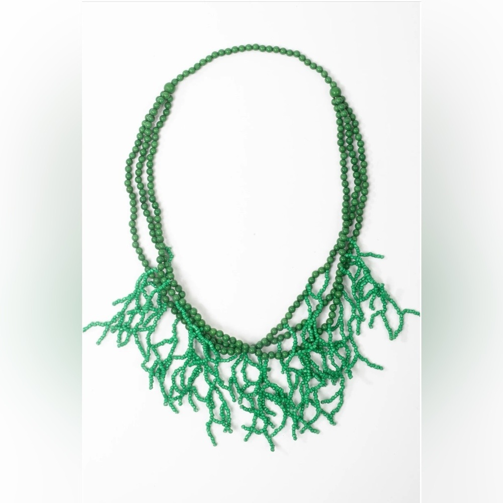 Antica Sartoria 3 strands Elegant Green Beaded Necklace NWT